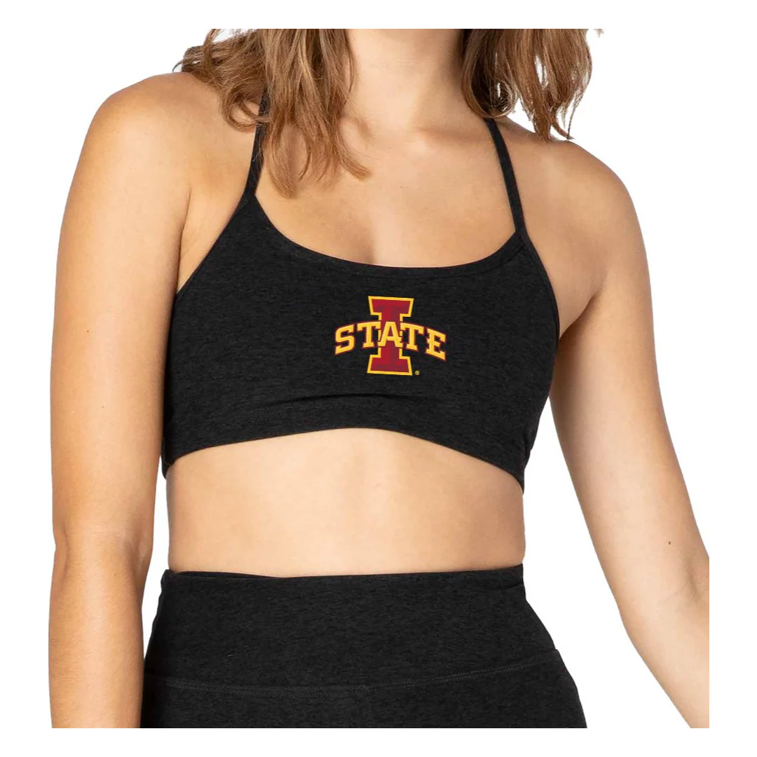 Iowa State Beyond Yoga Black Slim Racerback Sports Bra