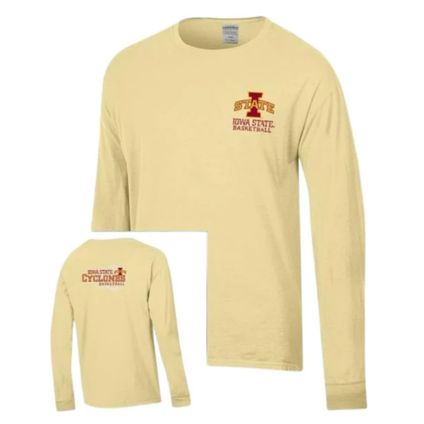 Iowa State Cyclones Basketball Light Yellow Long Sleeve T-Shirt