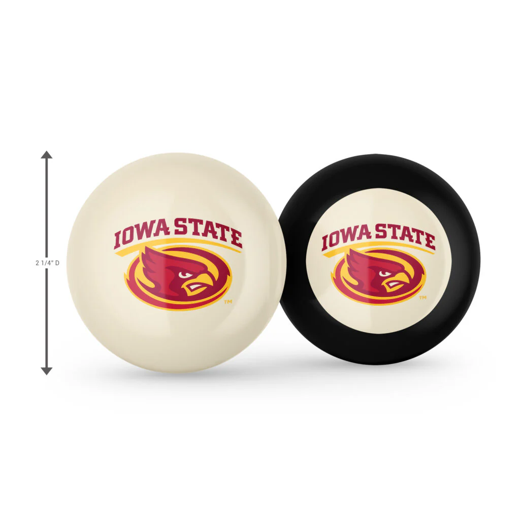 Iowa State Cyclones Logo Cue Ball and 8 Ball - Image 2