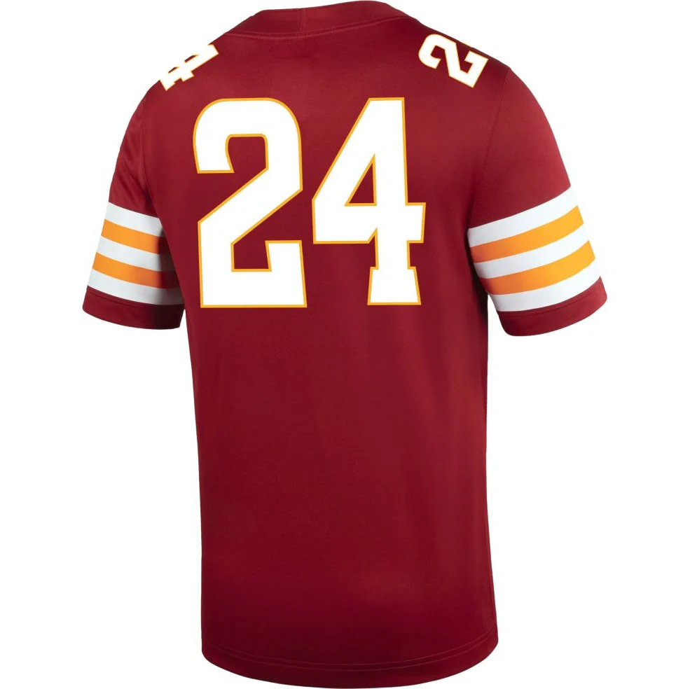 Iowa State Cyclones Nike #24 Red Replica Football Jersey - Image 2