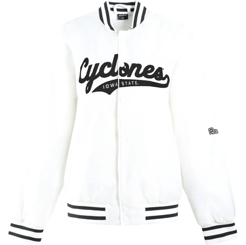 Iowa State Cyclones Women's White Varsity Jacket